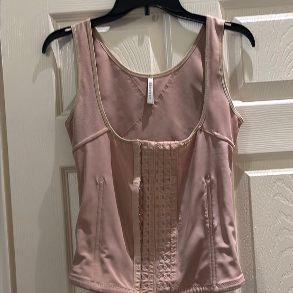 Pink Corset-Style Tank Top